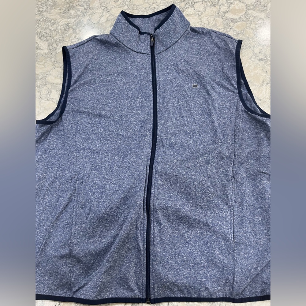 Crown & Ivy Men’s XL Blue Zip Up Vest